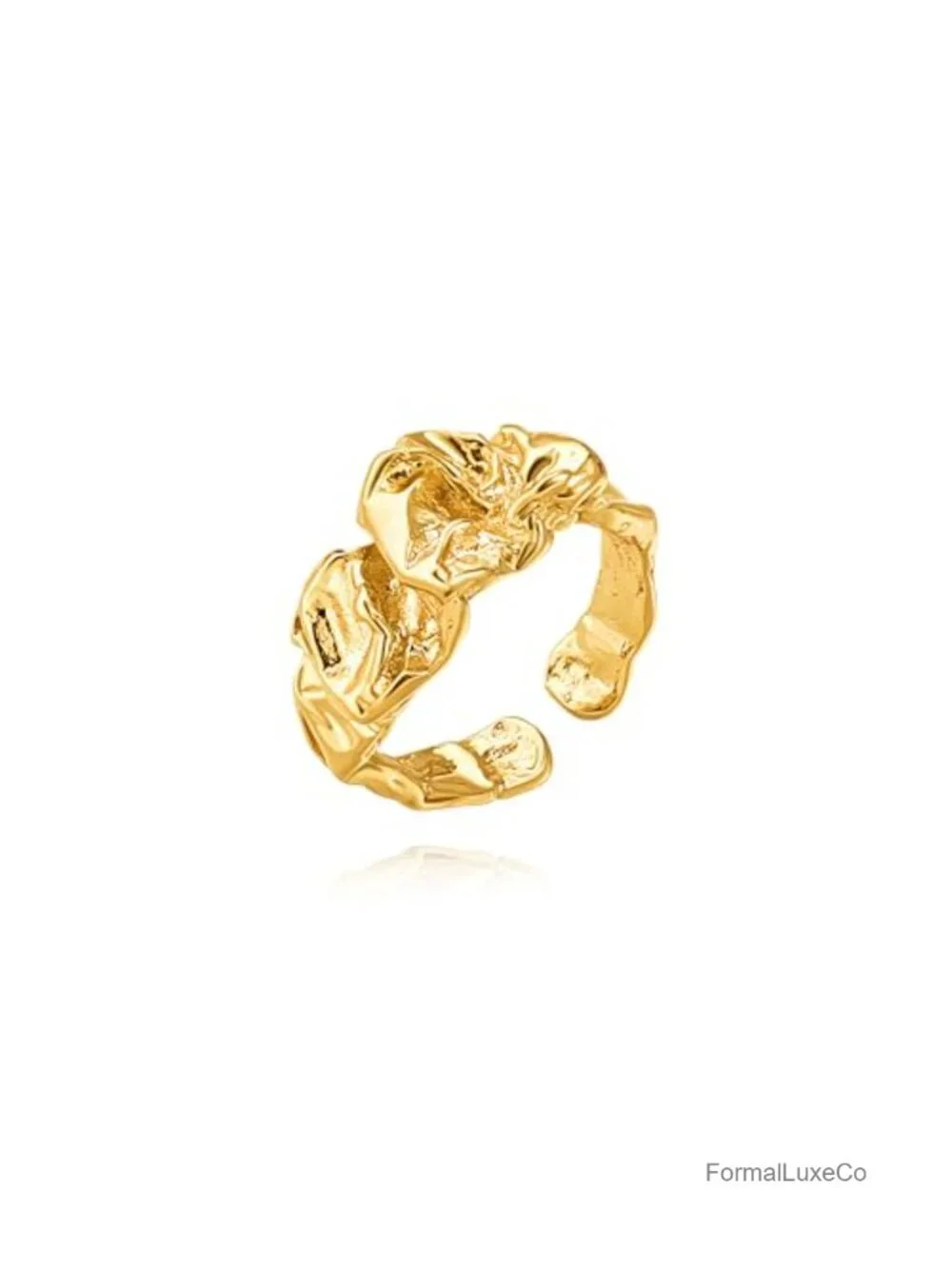 18k Gold Plated Adjustable Circle Ring CZ Stacking Knuckle Rings